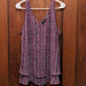 Lane Bryant size 16 Purple Tribal Print Blouse